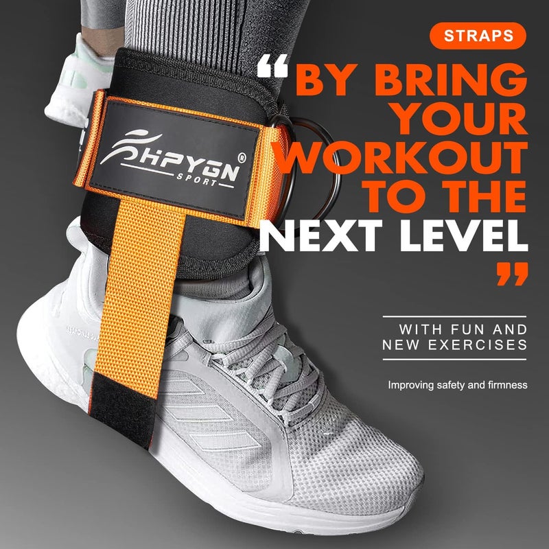 HPYGN Ankle Strap for Cable Machine, Padded Ankle Straps for Cable Machine Kickbacks, Glute Workouts, Leg Extensions, Curls, Booty Hip Abductors Exercise, Adjustable Comfort Ankle Cuff for Gym - Image 4